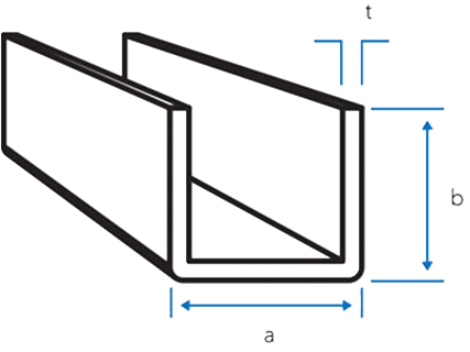 Šaltai lenkti U profiliai kaina